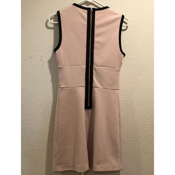 Ted Baker Light Pale Pink and Black Adin Contrast Mini Dress Size 2-4 - Picture 3 of 5